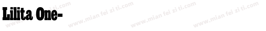 Lilita One字体转换